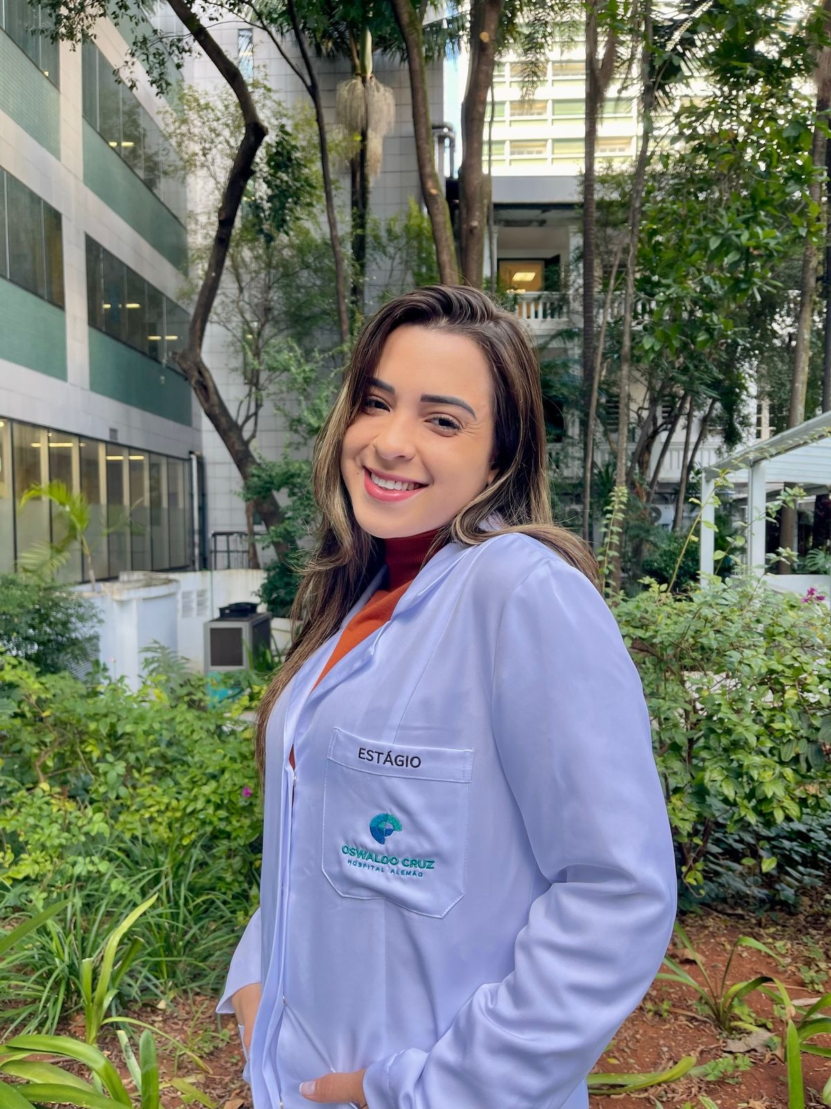 Thallita Vasconcelos das Graças, aluna do último ano de Medicina da Unit e participante do internato no Hospital Alemão Oswaldo Cruz, em São Paulo - Foto: Asscom Unit 