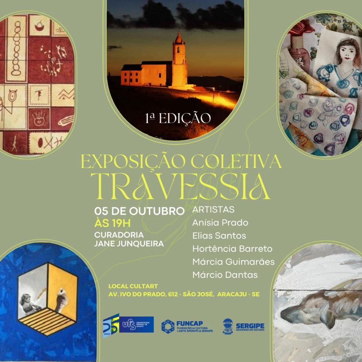 Governo de Sergipe realiza exposição coletiva "Travessia" no espaço Cultart - Imagem: Divulgação