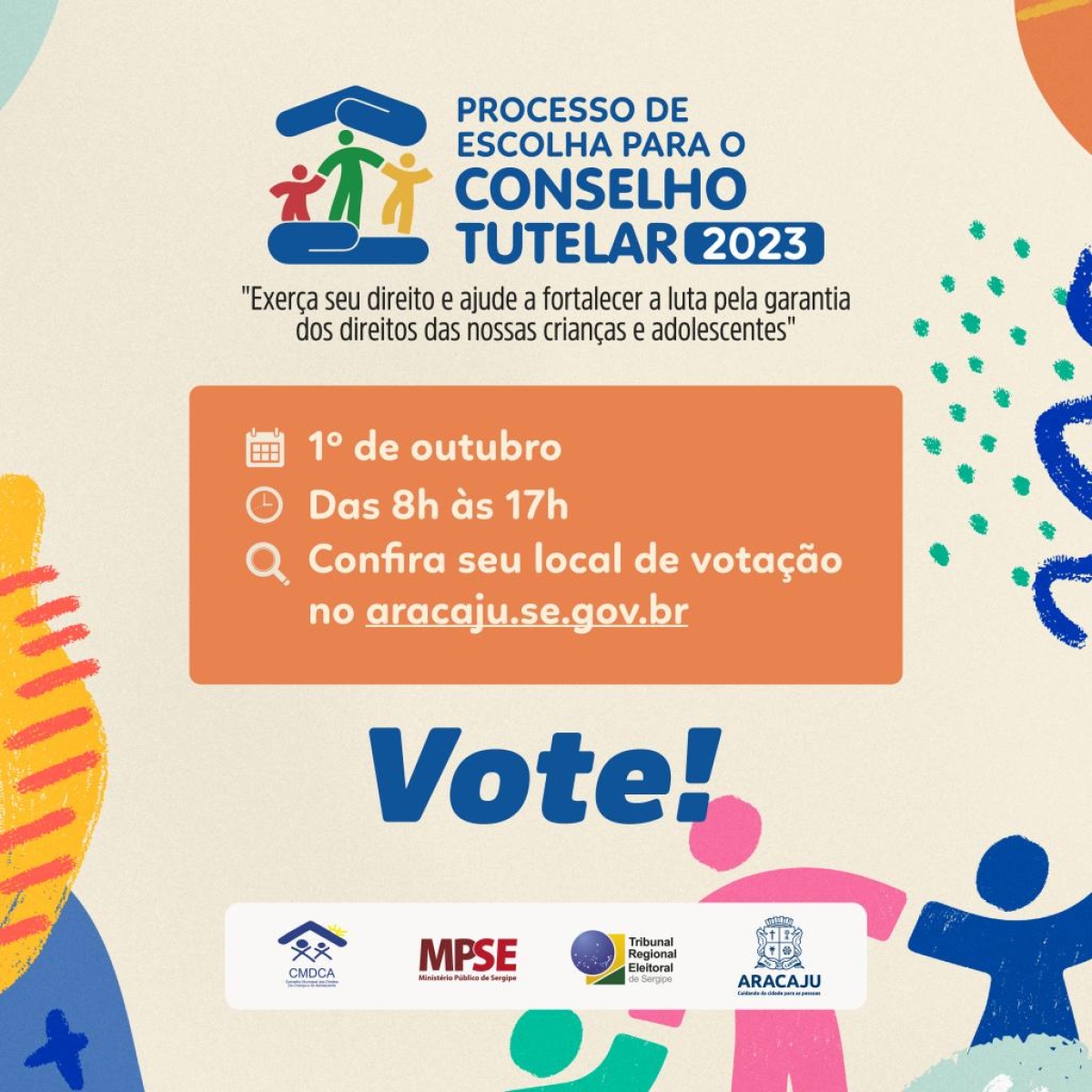 Conselheiros tutelares de Aracaju serão escolhidos por votação popular no domingo, 1º - Imagem: Divulgação | Ascom Assistência Social | Prefeitura de Aracaju