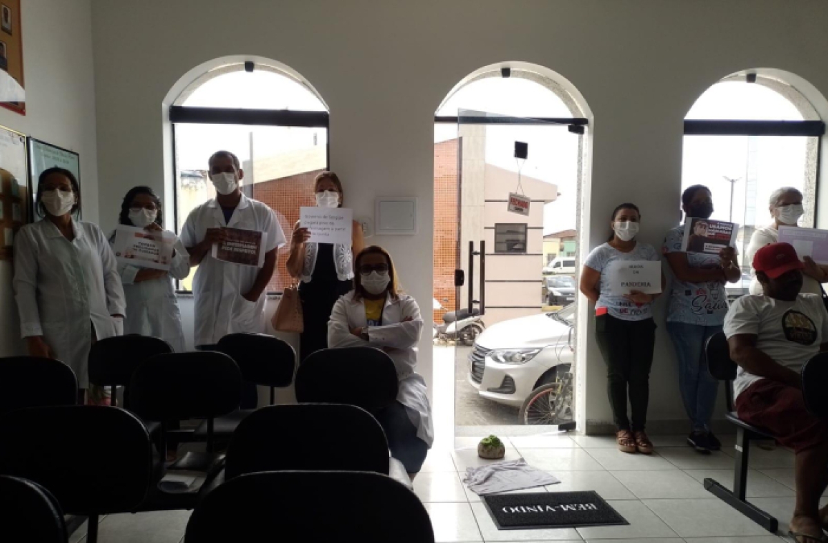 Servidores de Ilha das Flores reivindicam implantação do Piso da Enfermagem - Foto: CUT/SE