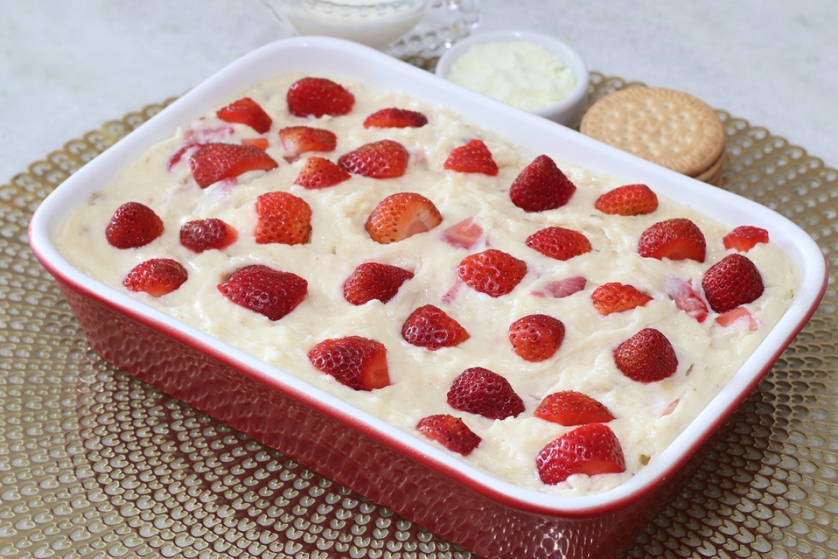 Pavê de Suspiros com Morango - Foto: Abeaço | Divulgação