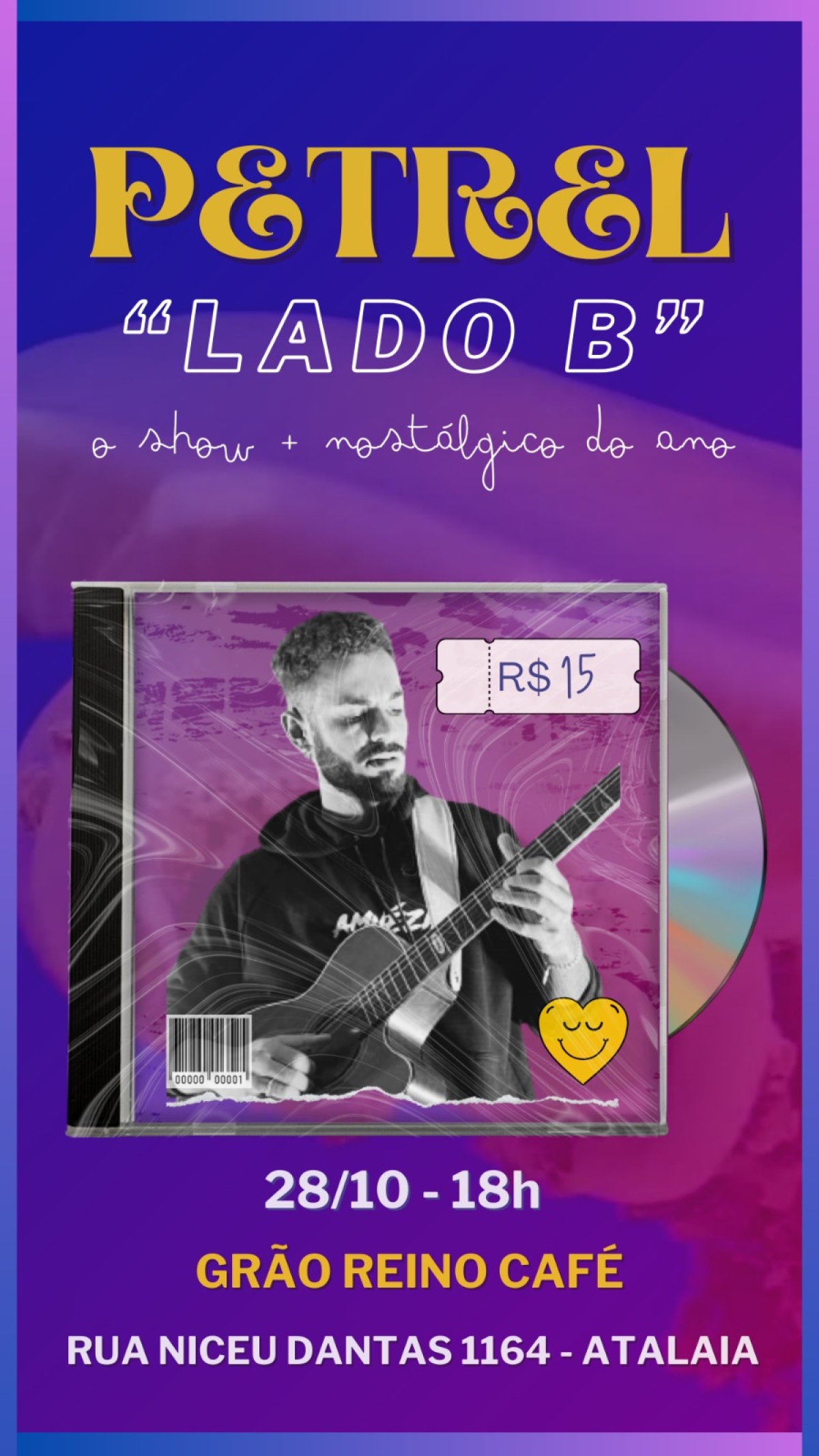 Petrel apresenta o show "Lado B" - Uma viagem nostálgica ao rock dos anos 2000 com uma mensagem ecológica - Imagem: Divulgação