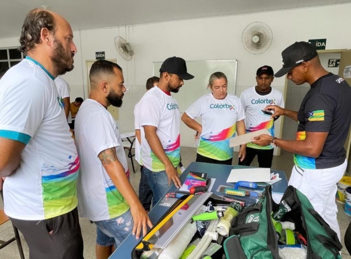 Com oficina de pintura predial, Fundat prepara aracajuanos para o mercado de trabalho - Foto: Ascom Fundat | Prefeitura de Aracaju