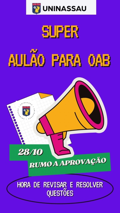 UNINASSAU promove aulão de revisão para OAB - Imagem: Divulgação