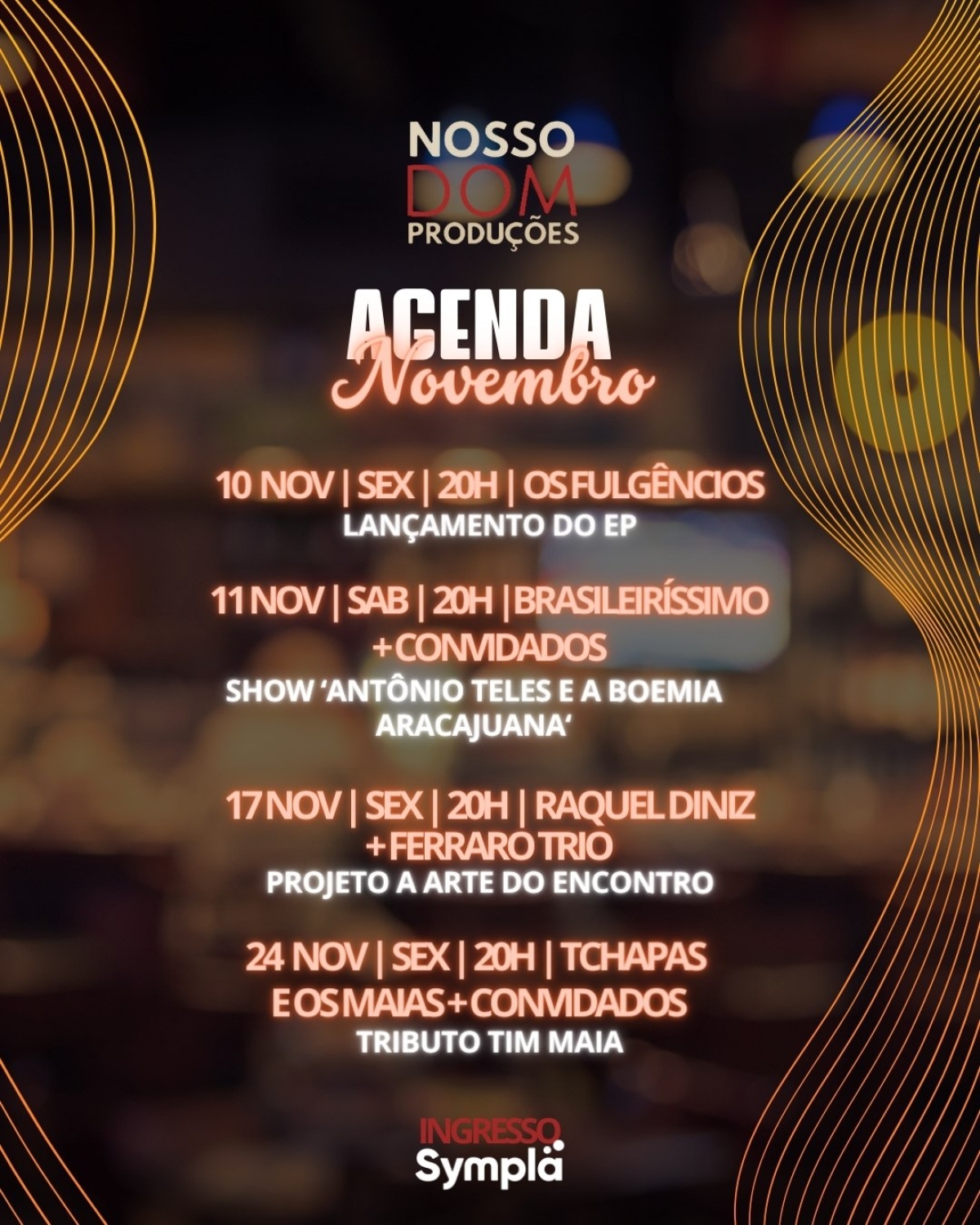 Programação de novembro do Café da Gente Sergipana - Imagem: Divulgação