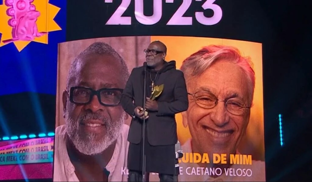 Kleber Lucas venceu prêmio com música gravada com Caetano Veloso - Foto: Reprodução | TV Globo