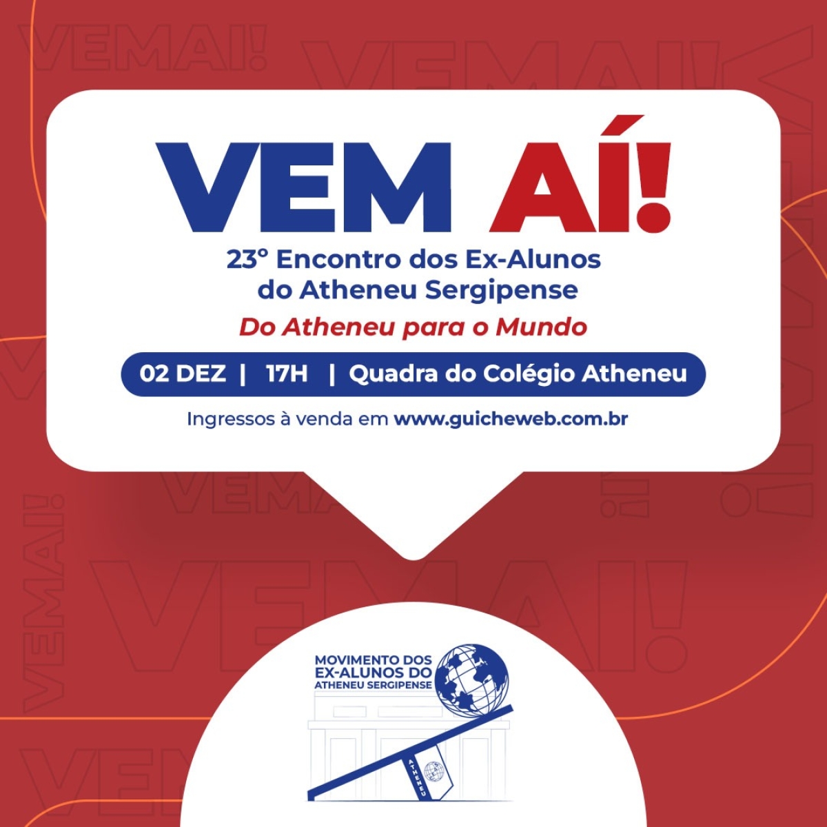 23º Encontro dos Ex-alunos do Atheneu Sergipense - Imagem: Divulgação