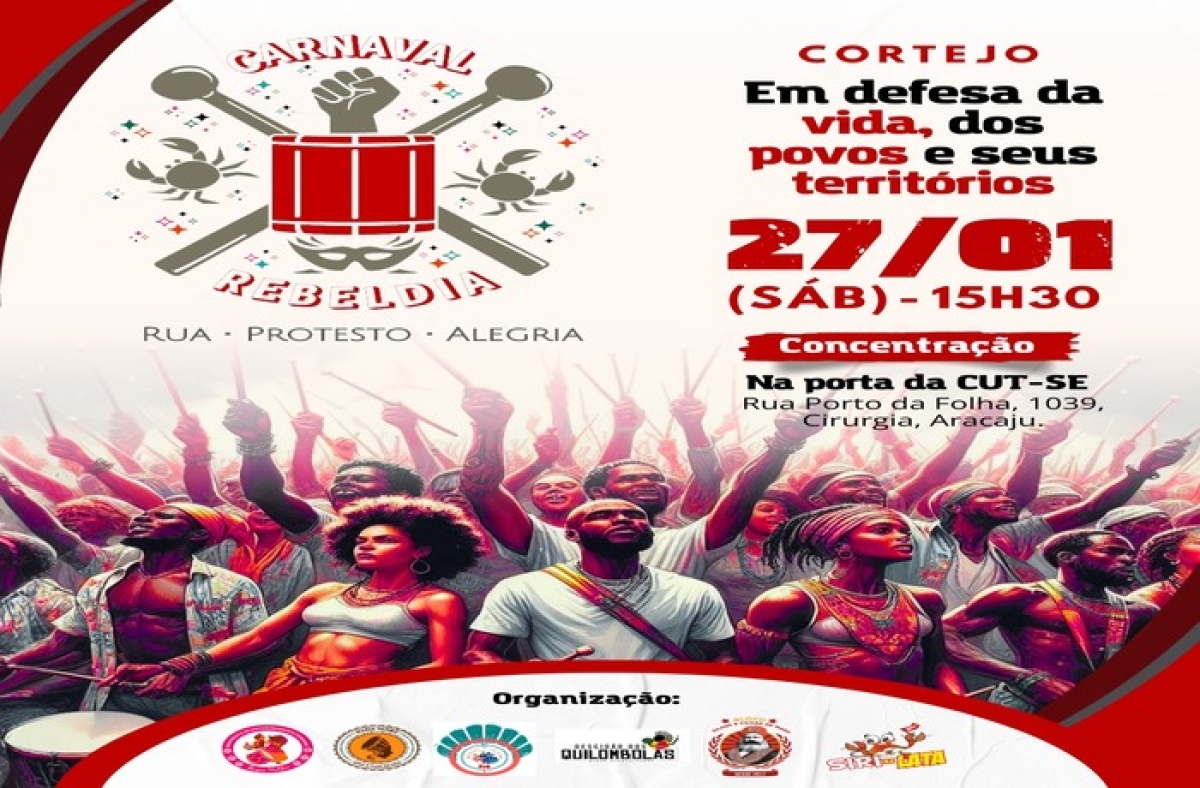 Bloco Siri na Lata participa do CARNAVAL REBELDIA - Imagem: Divulgação