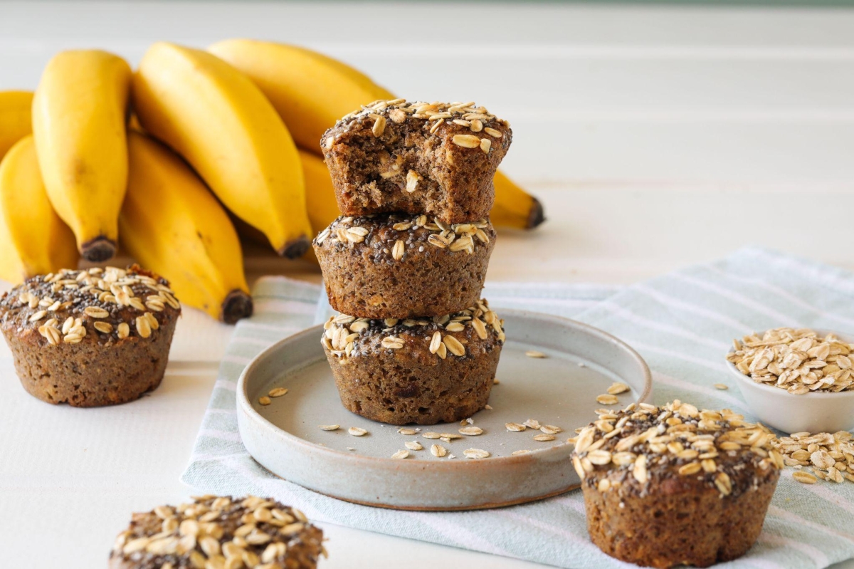 Muffin de banana, aveia e chia - Foto: Divulgação