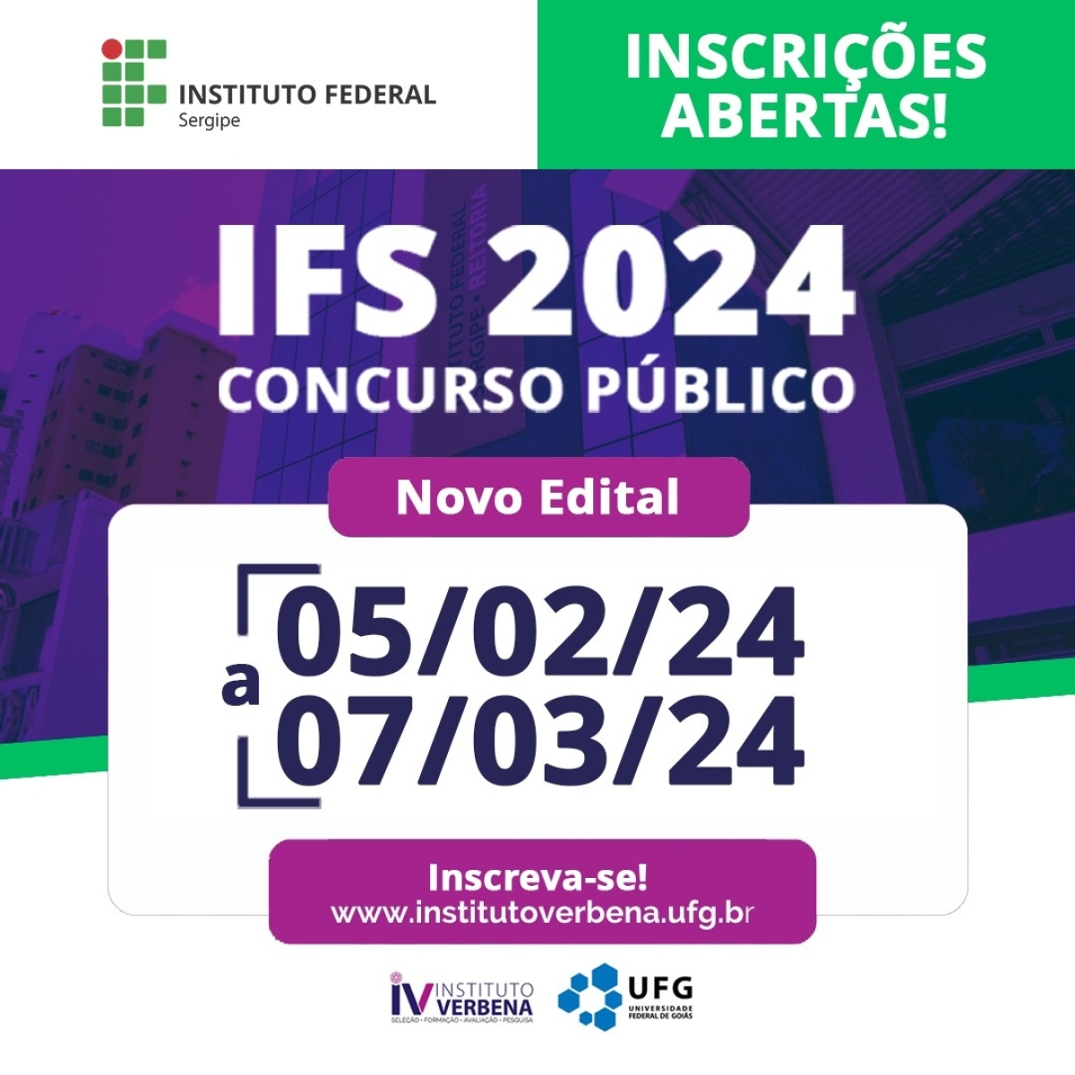 IFS abre inscrições para concurso de Técnico Administrativo em Educação - Imagem: Divulgação | IFS