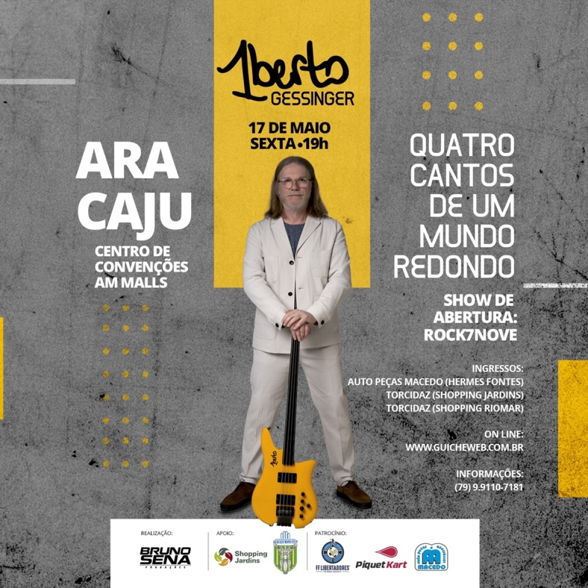 Humberto Gessinger apresenta nova turnê em Aracaju - Imagem: Divulgação