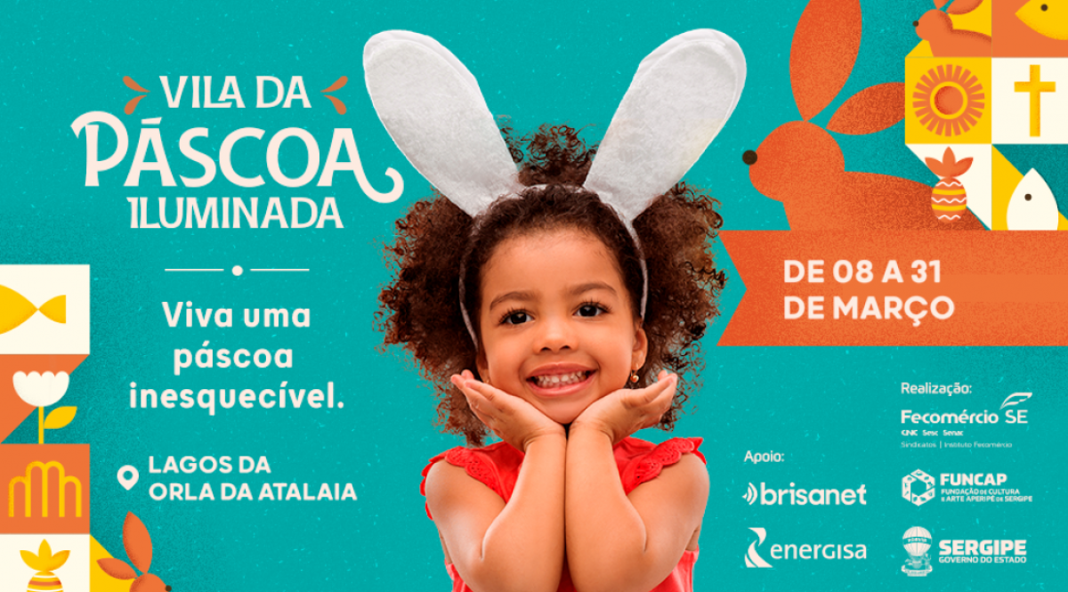 Vila da Páscoa terá 24 dias de programação, nos lagos da Orla da Atalaia, para celebrar maior festa cristã - Imagem: Divulgação