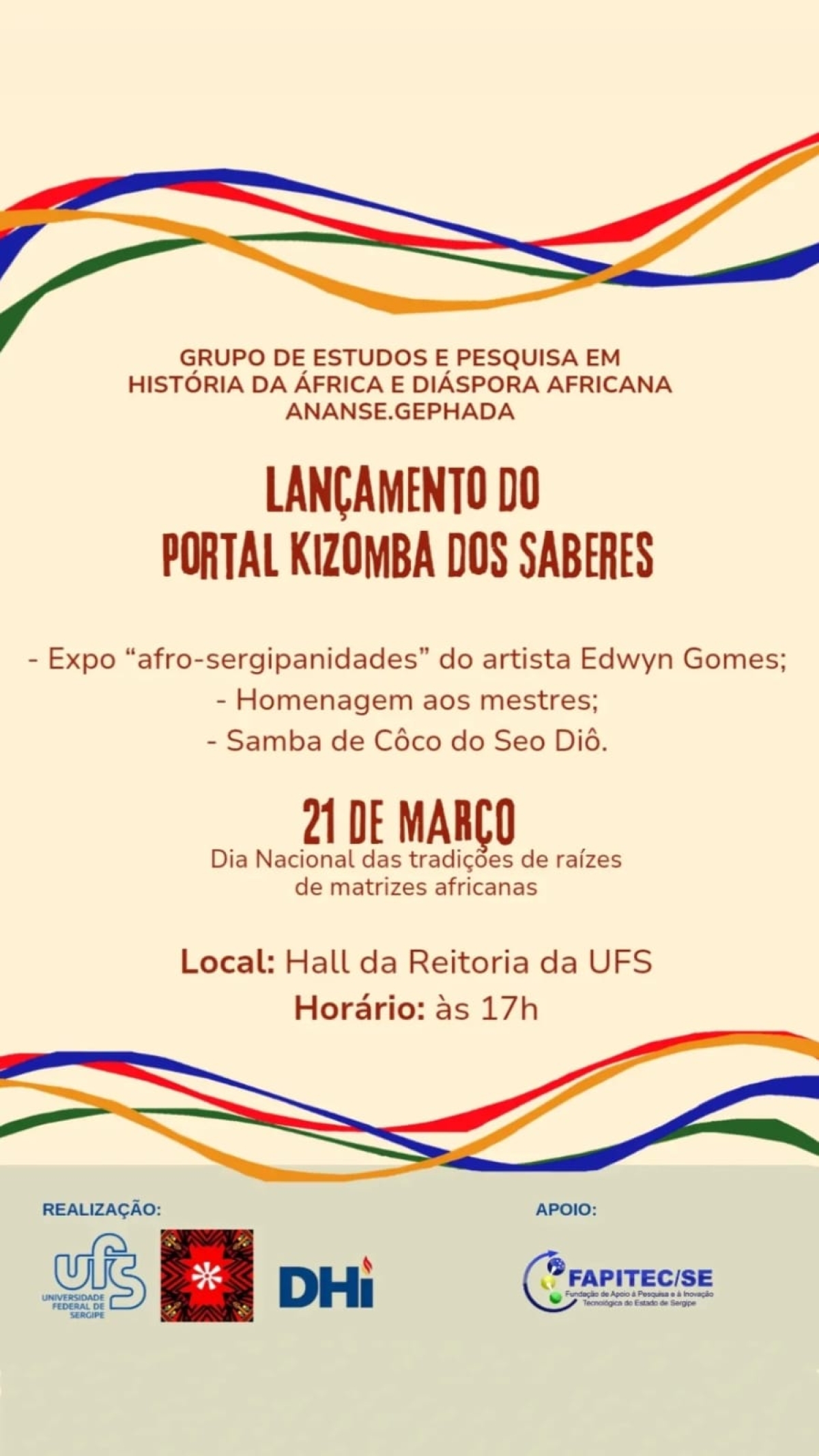 Ferramenta inédita educativa Kizomba dos Saberes: portal da cultura afro-sergipana será lançada na UFS - Imagem: Divulgação