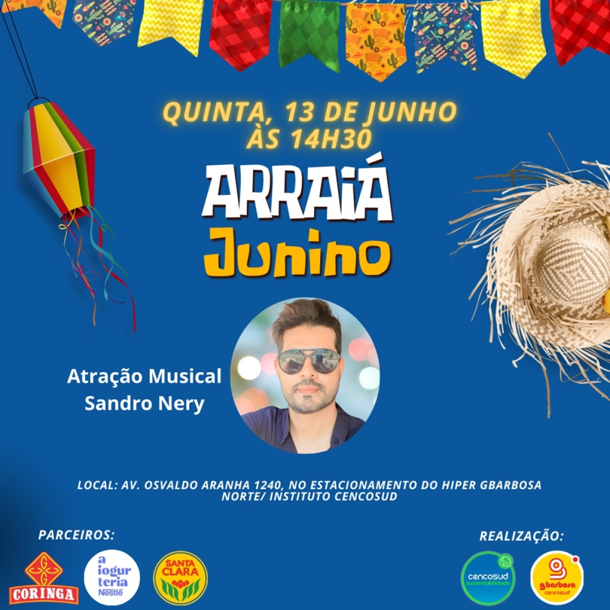 Arraiá do Instituto Cencosud Sustentabilidade será realizado no dia 13 de junho - Foto: Divulgação
