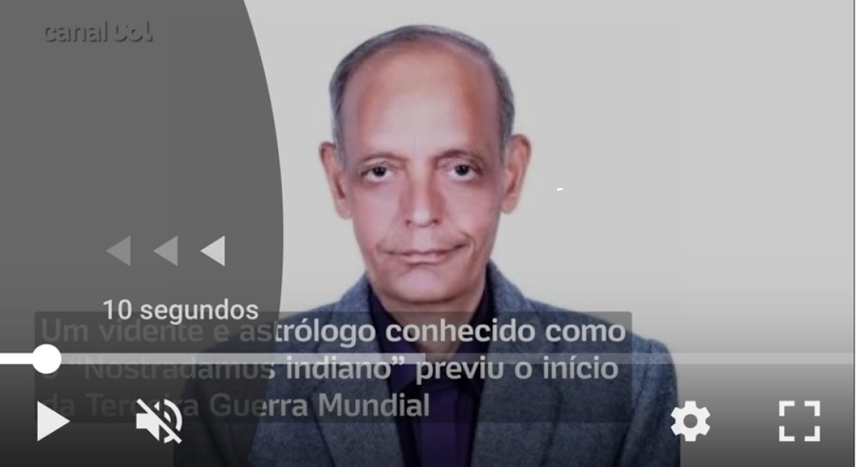 Kushal Kumar, o "Nostradamus indiano" - Imagem: Reprodução/YouTube/UOL
