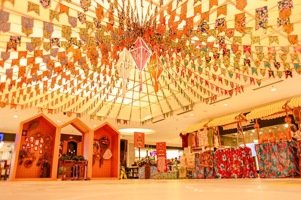 ?s quintas-feiras a Vila do Povo transforma-se em palco das apresentações de quadrilhas juninas no Shopping Jardins - Foto: Jhonata Teles/Arquivo Shopping Jardins