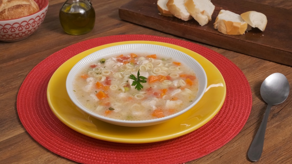 Receita de Canja de Galinha com Macarrão Galo - Foto: Divulgação/Assessoria
