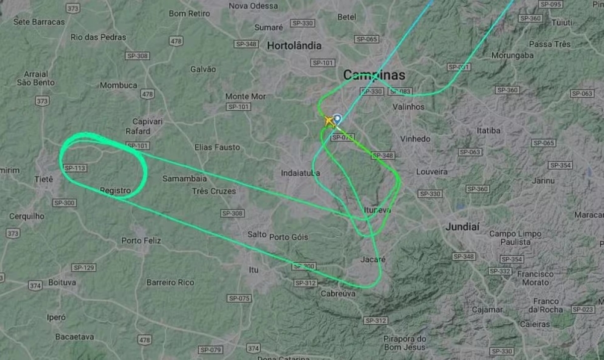 SP: Boeing fecha pista após pouso de emergência e pneu estourado - Foto: Reprodução
