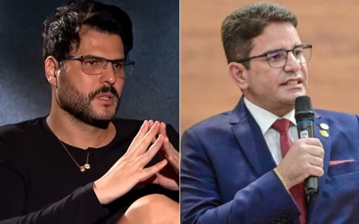 Marcelo Bimbi e Gladson Cameli - Fotos: YouTube Domingo Espetacular| Diego Gurgel/Secom
