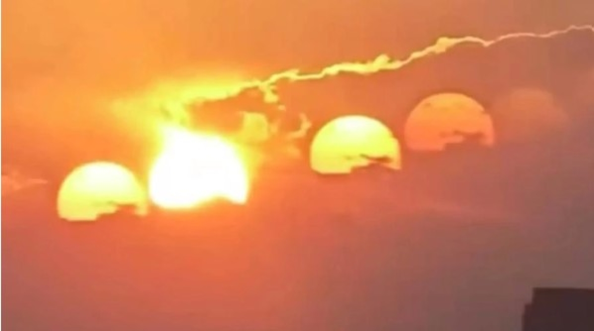 7 sóis no céu da China - Foto: Frame de vídeo / redes sociais
