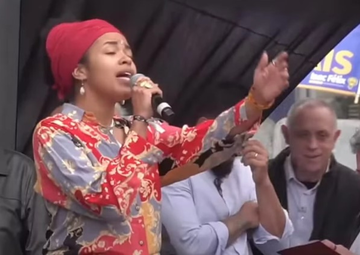 Yurungai cantou em comício de Boulos - Foto: Reprodução/Vídeo redes sociais