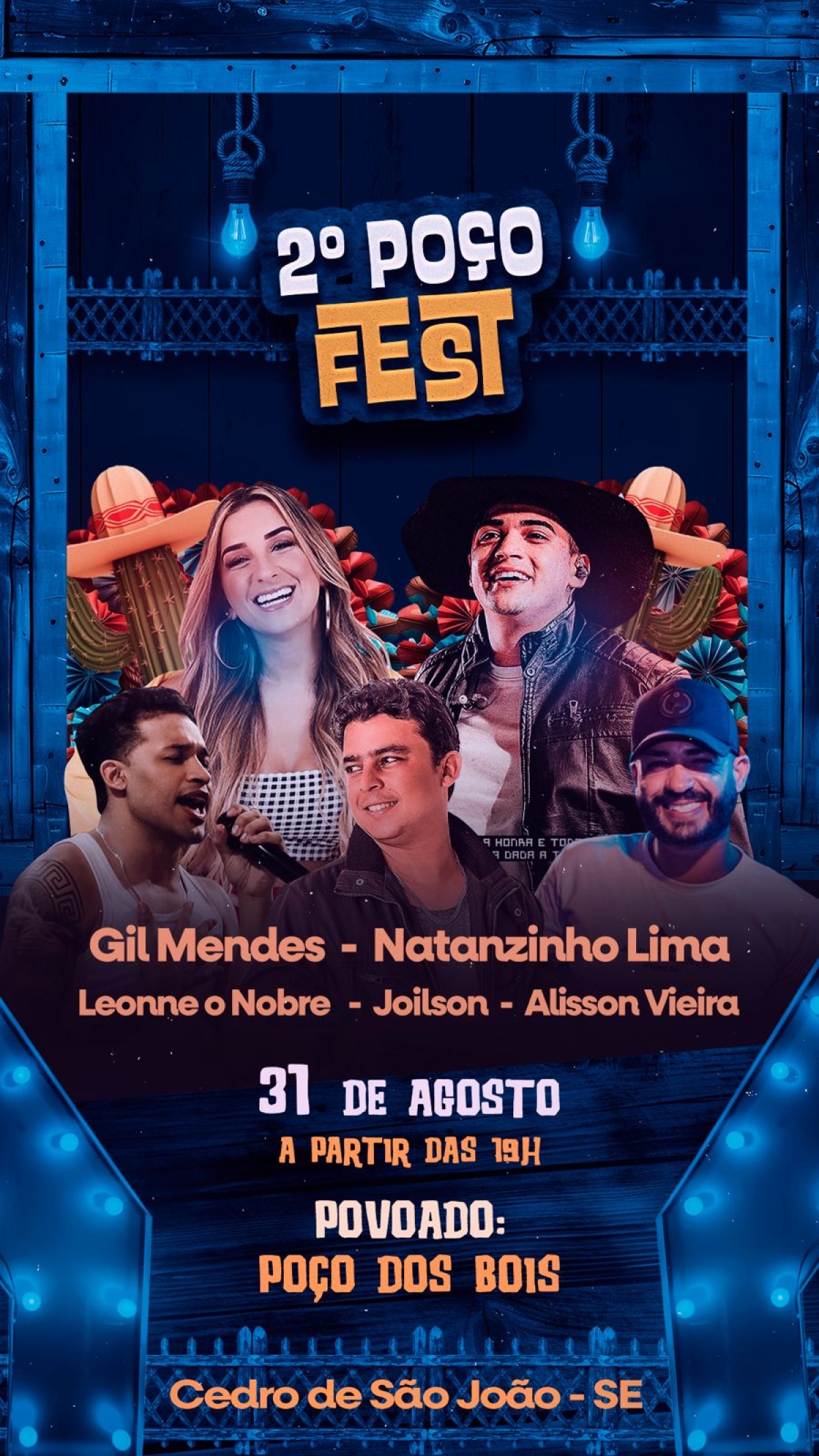 Cedro de São João se prepara para o 2º Poço Fest com programação musical animada - Foto: Divulgação/Assessoria
