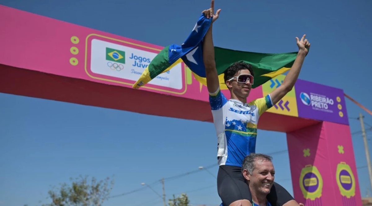 O ciclista sergipano Daniel Lima, de Porto da Folha, conquistou três medalhas de ouro no ciclismo nos Jogos da Juventude 2023 - Foto: Comitê Olímpico do Brasil
