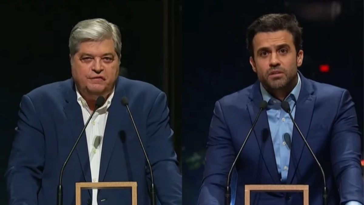 Datena e Marçal no debate da TV Cultura - Foto: Reprodução/TV Cultura
