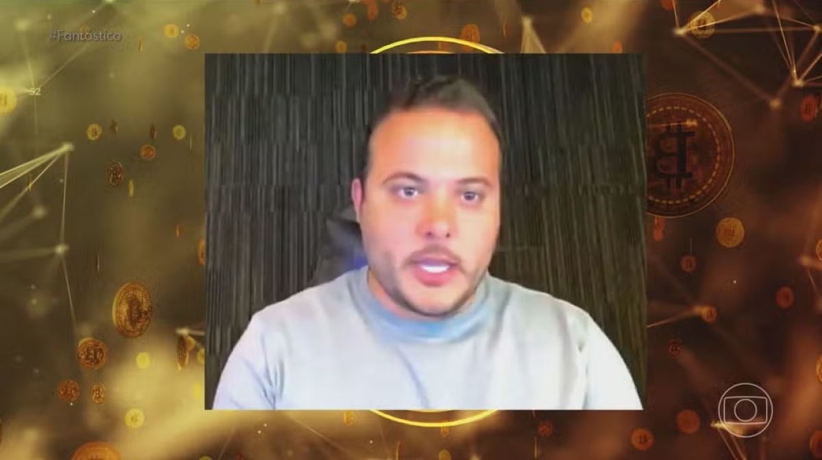 Francisley Valdevino da Silva é conhecido como "Sheik dos Bitcoins" �?? Foto: Reprodução/TV Globo