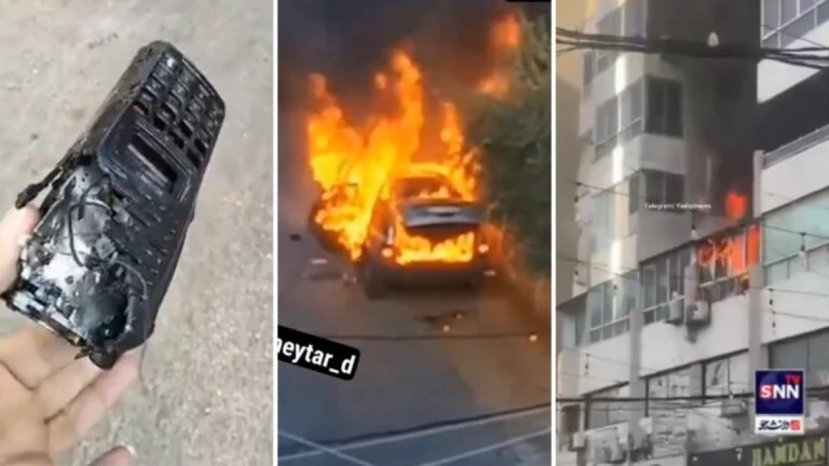 Explosão gerou incêndios em veículos e imóveis - Foto: Frame de vídeo / Telegram
