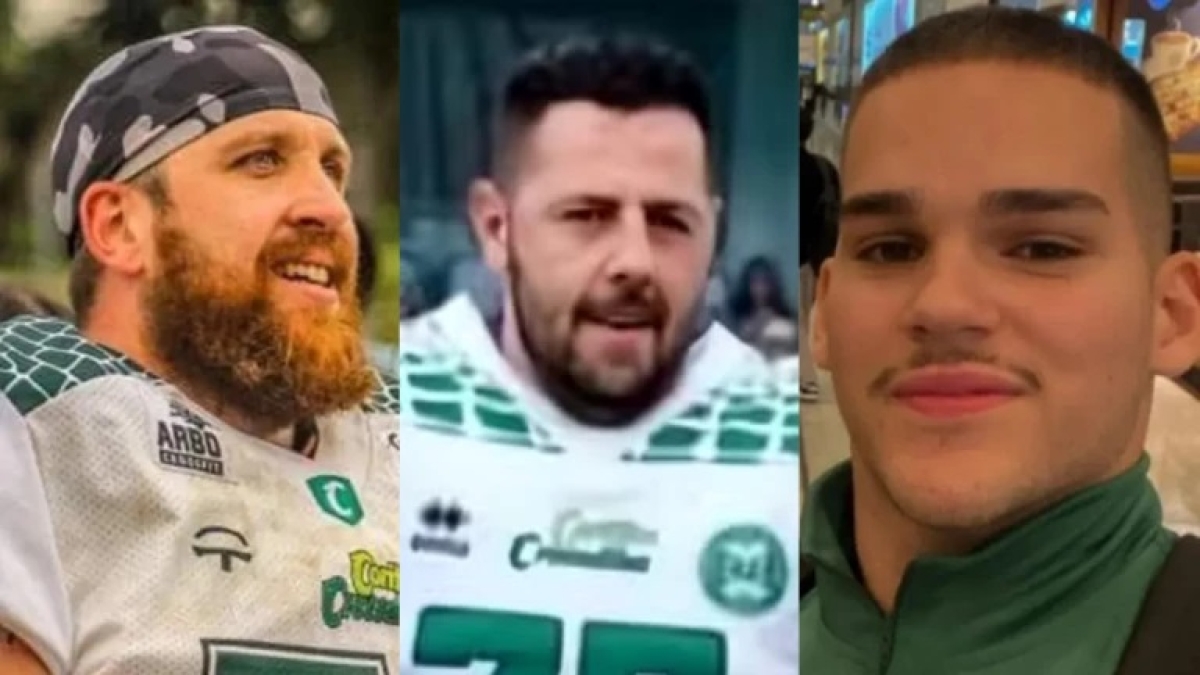 Lucas Padilha (esquerda), Daniel Santos (centro) e Lucas Barros (direita) morreram em acidente no RJ - Fotos: Reprodução/Arquivo Pessoal
