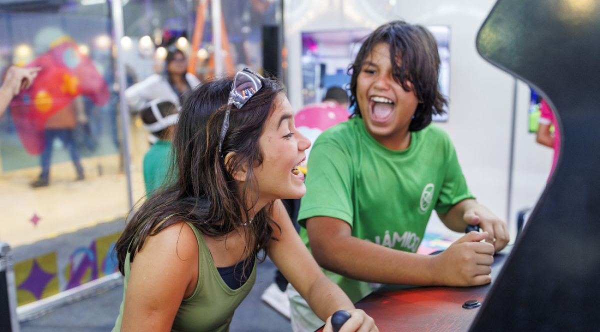 Arena Gamer é dos espaços da Vila da Criança, que funciona das 17h às 22h - Foto: Igor Matias
