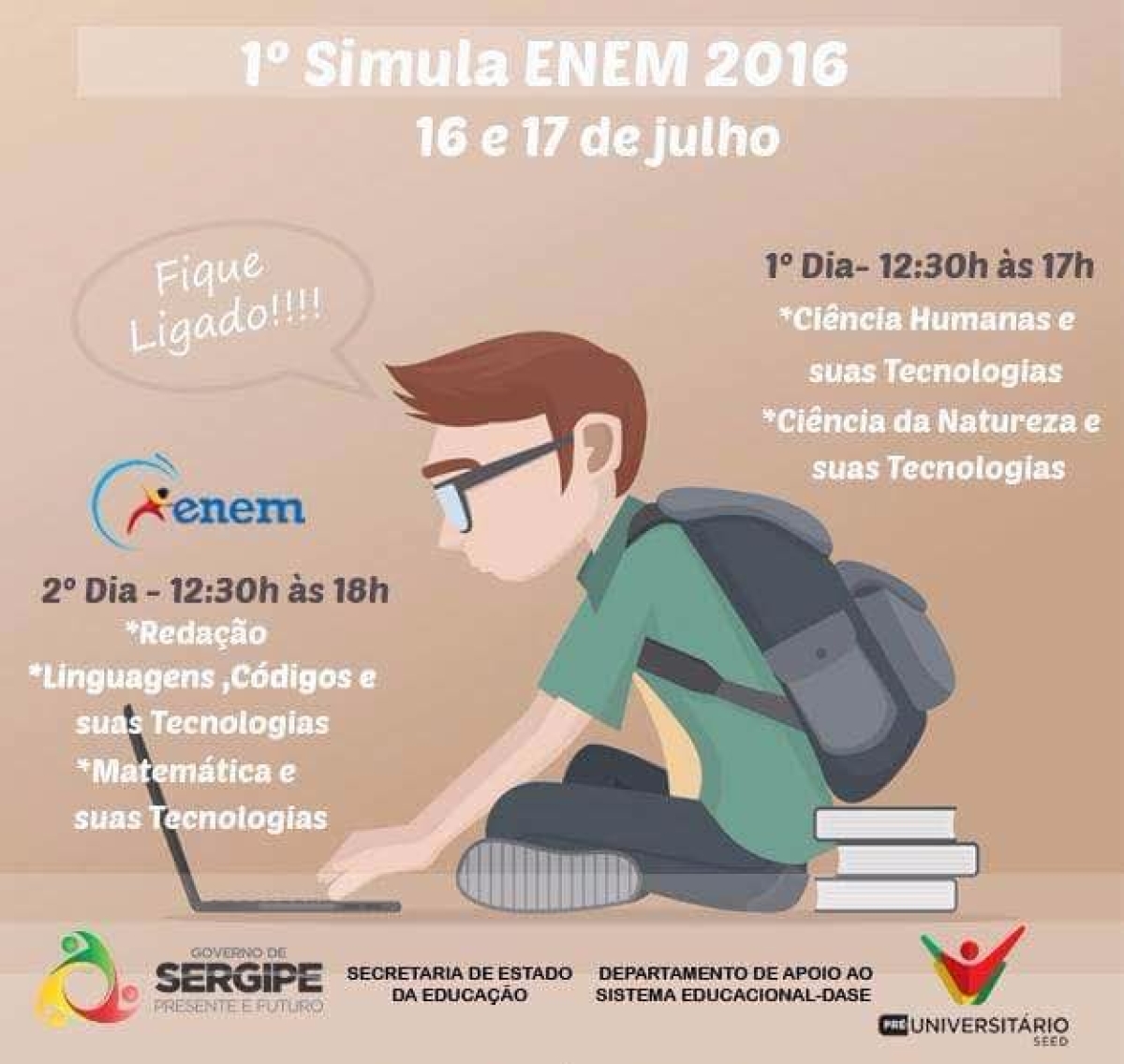 Simula Enem 2016 vai realizar provas para mais de 5 mil alunos (Foto: Divulgao/Seed/SE)