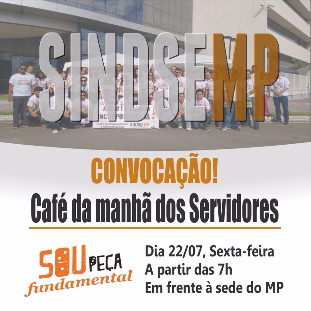 CUT/Sergipe convida sindicatos para Caf da Manh de Protesto do Sindsemp (Foto: Divulgao/CUT/SE)
