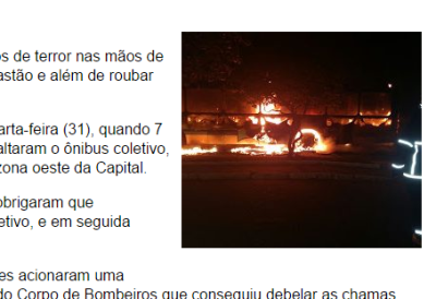 5 homens e 2 mulheres fazem arrasto em coletivo e depois incendeiam nibus (Imagem: Reproduo/FaxAju)