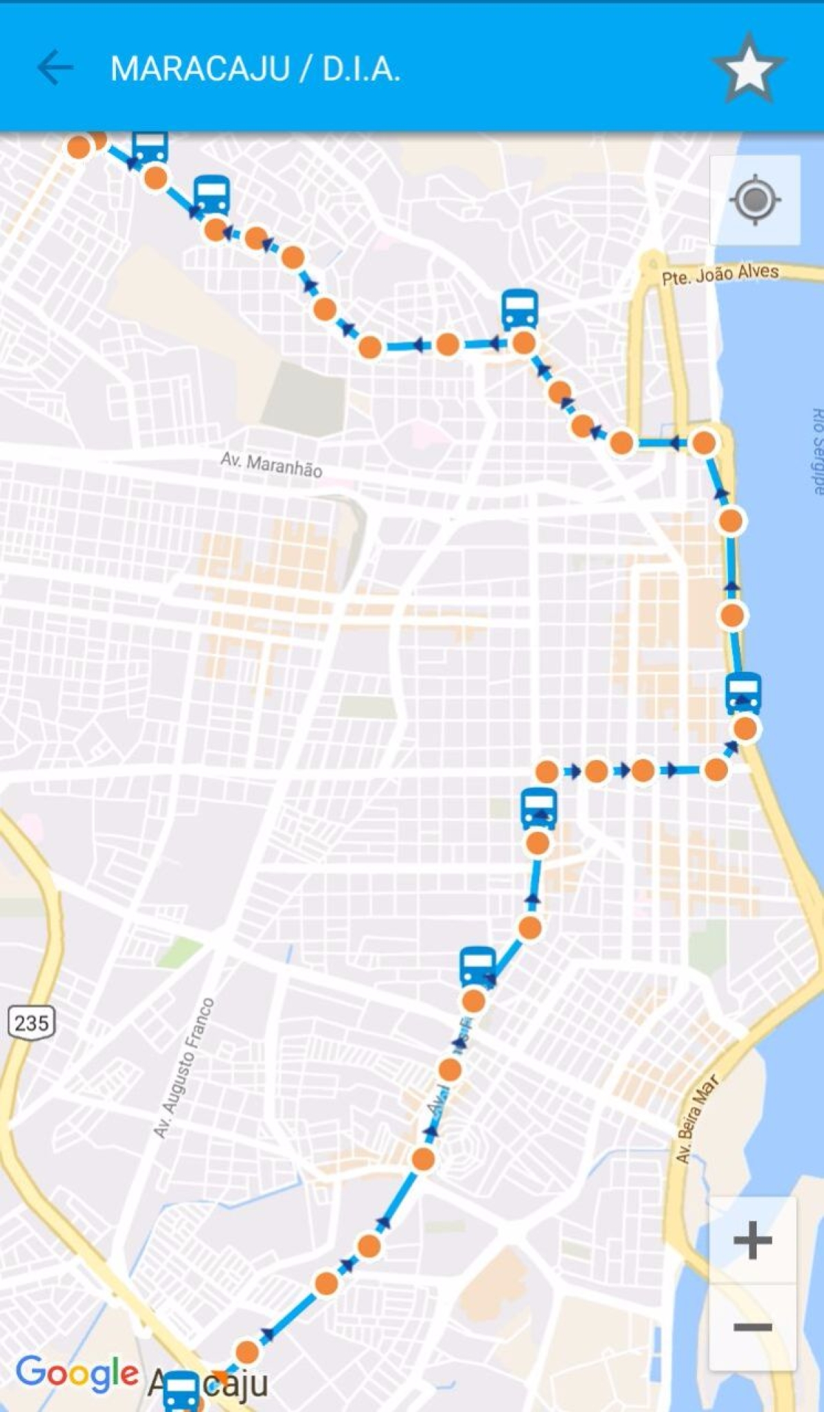 Passageiros podem acompanhar itiner�rio dos �nibus e previs�o de hor�rios de paradas (Imagem: Reprodu��o/CittaMobi)
