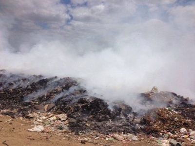 Lix�o volta a ser incendiado e fuma�a prejudica moradores de Gl�ria (Imagem: Portal Mais Sert�o)