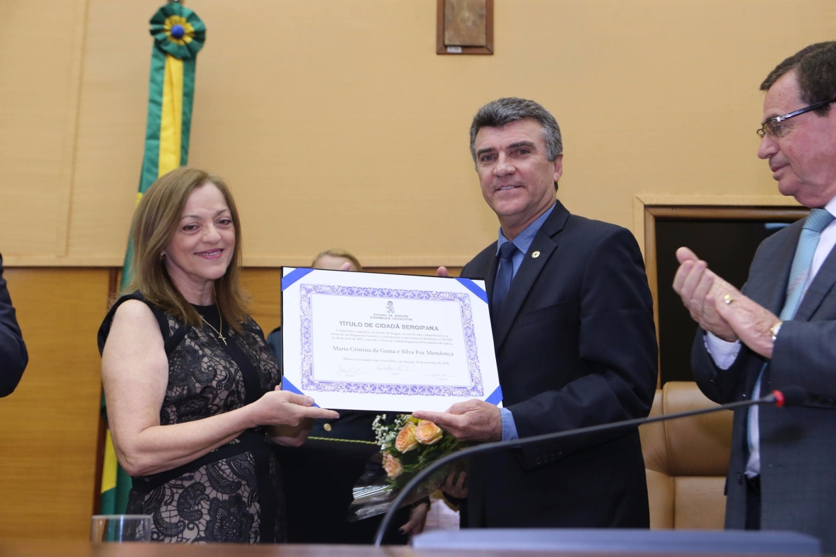 Procuradora Maria Cristina Gama  a nova cidad sergipana (Imagem: Csar de Oliveira/Agncia Alese)