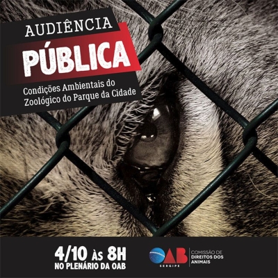 Direitos dos Animais: OAB/Sergipe discutir situao do zoolgico do Parque da Cidade (Imagem: OAB/SE)