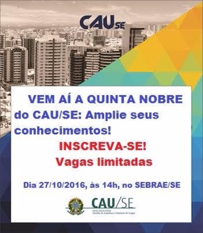 Fundador da Tabela de Honorrios do CAU/BR far palestra em Aracaju (Imagem: Divulgao/Assessoria CAU/SE)