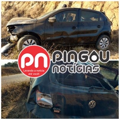 Motorista perde controle de ve�culo e colide contra barranco em Gl�ria (Imagem: Pingou Not�cias)