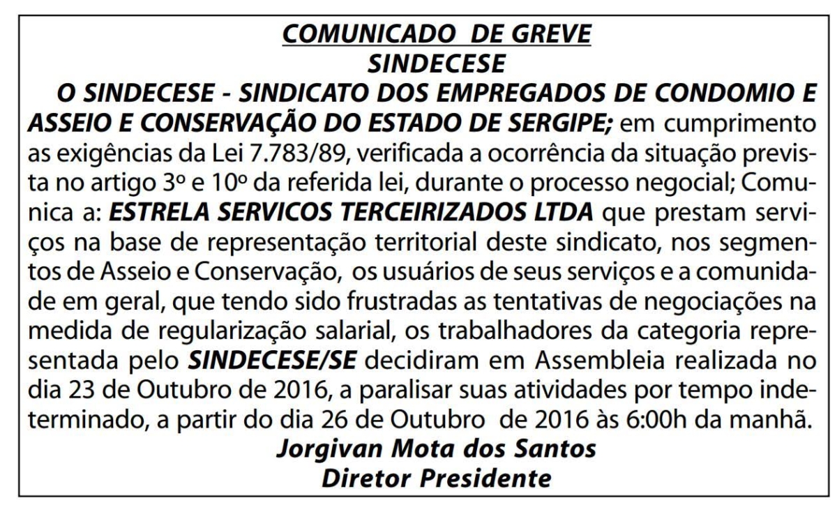 Funcion�rios da limpeza das escolas municipais de Aracaju entram em greve por tempo indeterminado (Imagem: Sindecese/SE)