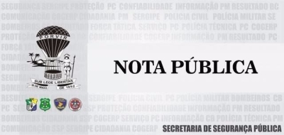 Nota  imprensa: Sobre dados divulgados no Anurio Brasileiro de Segurana Pblica (Imagem: SSP/SE)