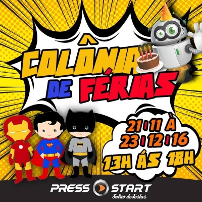 Col�nia de F�rias da Press Start come�a no dia 21 de novembro (Imagem: Divulga��o)