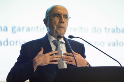 O ministro da Fazenda, Henrique Meirelles, defende mudan�a na Previd�ncia Social como pr�xima etapa da reforma fiscal. Ele falou durante semin�rio sobre Infraestrutura e Desenvolvimento do Brasil, no audit�rio da entidade (Imagem: Jos� Cruz/Ag�ncia Brasil