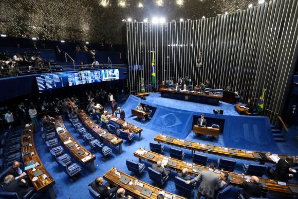 Embora a votao seja aberta, ela ser eletrnica, no painel, e no haver chamada nominal para que os senadores pronunciem seus votos oralmente (Imagem: Marcelo Camargo/Agncia Brasil)