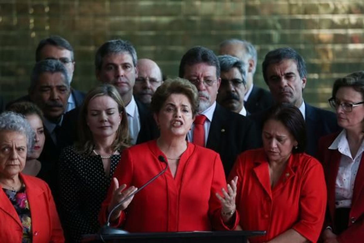 Dilma faz pronunciamento aps Senado aprovar seu afastamento definitivo da Presidncia da Repblica (Imagem: Jos Cruz/Agncia Brasil)