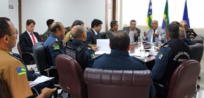 TRE/Sergipe se rene com a cpula de segurana para tratar da atuao no dia das eleies (Imagem: TRE/SE)