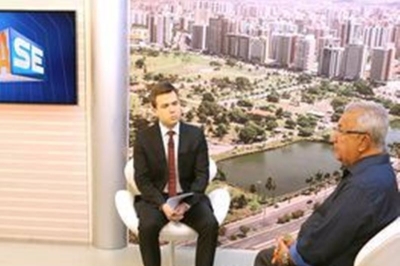 Jackson Barreto fala sobre subs�dios da PM e pagamento de sal�rios em entrevista (Imagem: Reprodu��o/Bom Dia Sergipe)