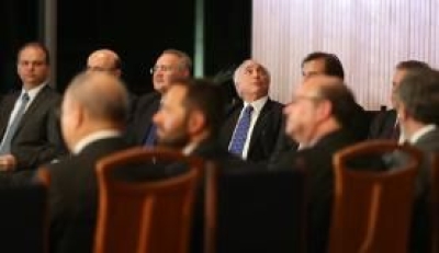 O presidente Michel Temer se reuniu pela primeira vez com parlamentares e ministros ap�s o impeachment (Imagem: Valter Campanato/Ag�ncia Brasil)